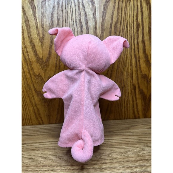 VINTAGE 1995 MERRY MAKERS SOFT PLUSH PINK PIG HAND PUPPET, PRETEND PLAY - Picture 4 of 5